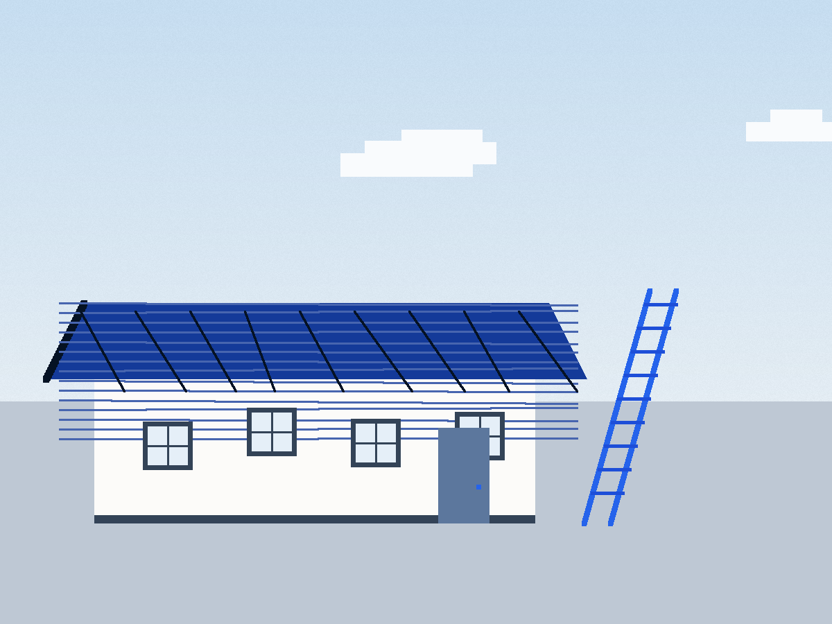 Modern residential roof with clean shingles